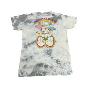 Ripndip Psychedelic Imagine Women's Blue Tie Dye Boyfriend T-Shirt Size Large